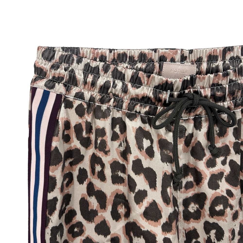 MOTHER Leopard Print Ankle Pants with Stripes - Picture 4 of 9